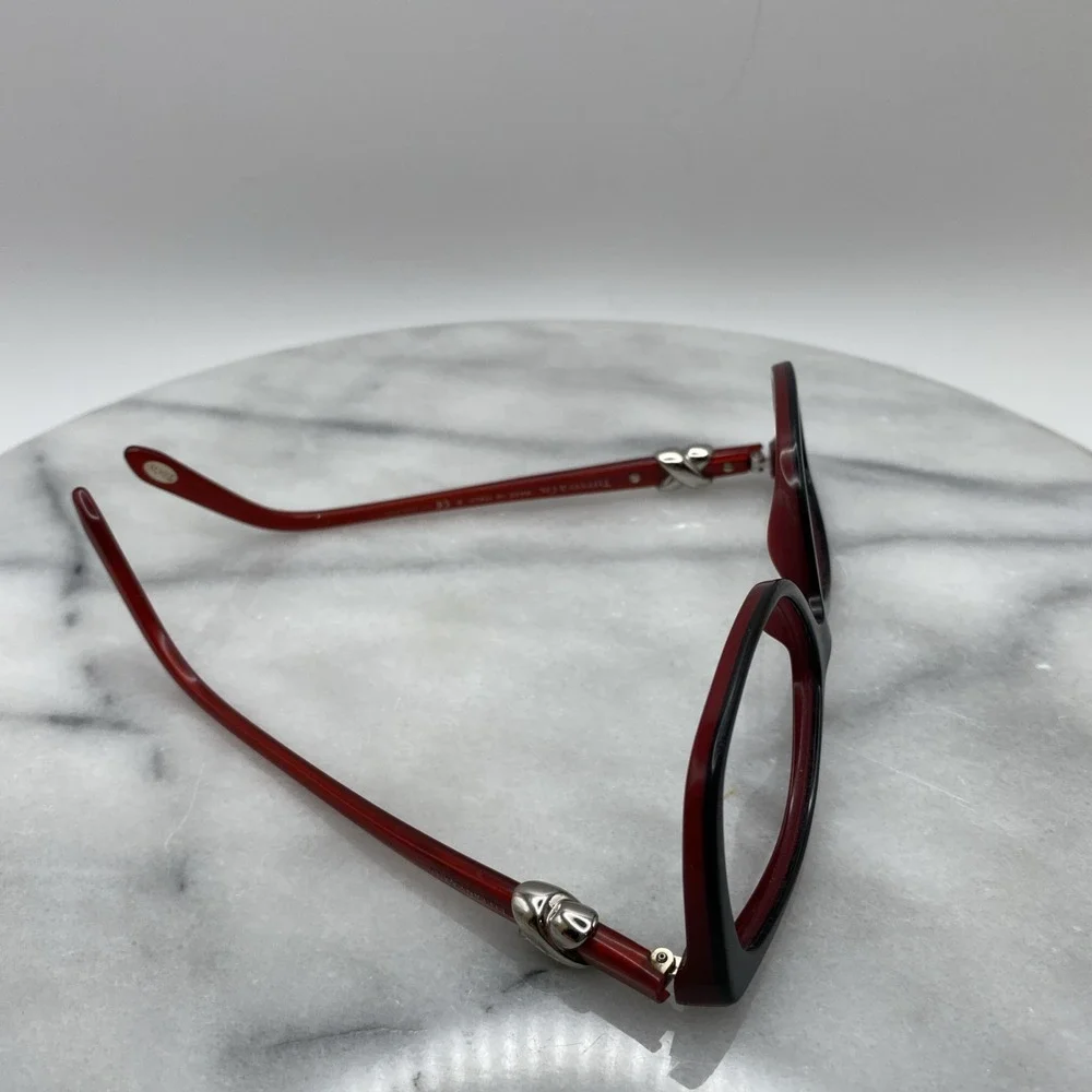 Tiffany & Co Women 51mm Eyeglasses Black Red TF 2074 Paloma Picasso Heart Knot